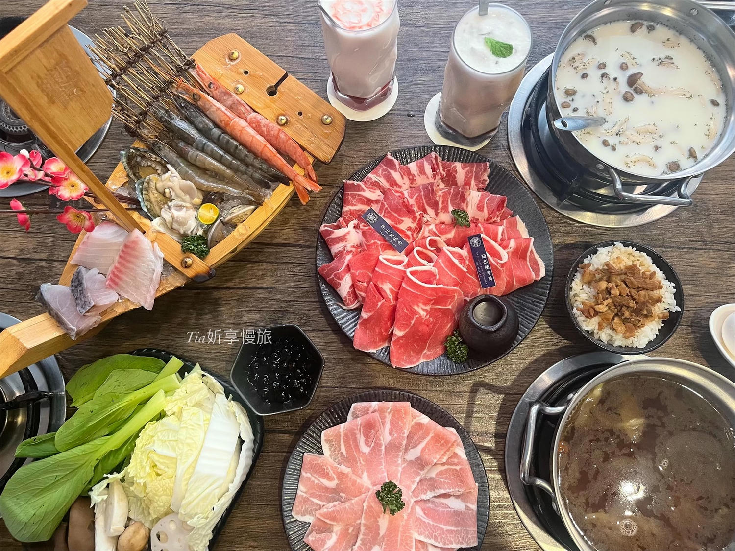 饗鍋物料理｜台中美食西屯火鍋火烤兩吃推薦，銅盤烤肉、蔬菜吃到飽配調酒超享受（含菜單）