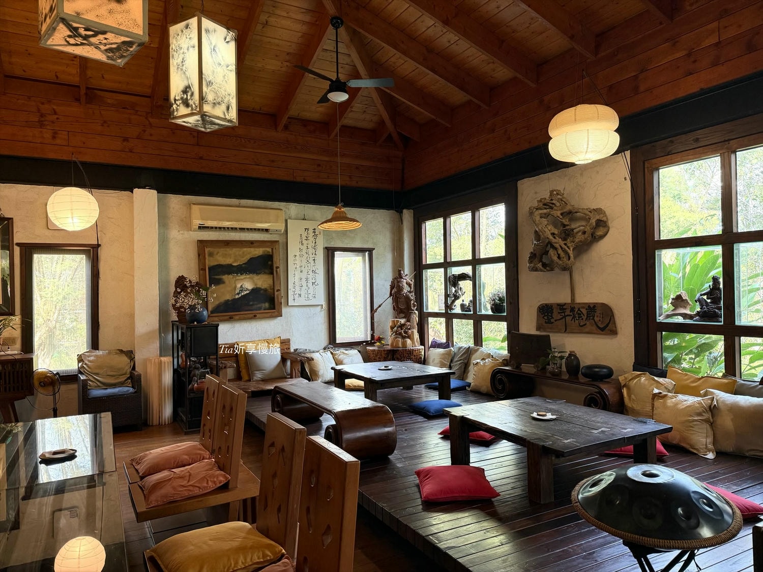 花自在食宿館｜苗栗卓蘭一泊三食villa木屋住宿，以花為主的早餐、下午茶、無菜單晚餐與附近景點介紹