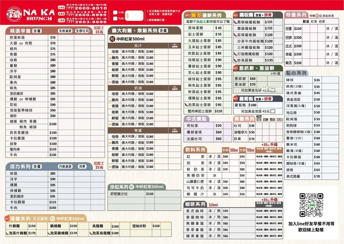 林口早午餐推薦｜拿靠早午餐，環境寬敞，套餐超澎派（菜單/評論）